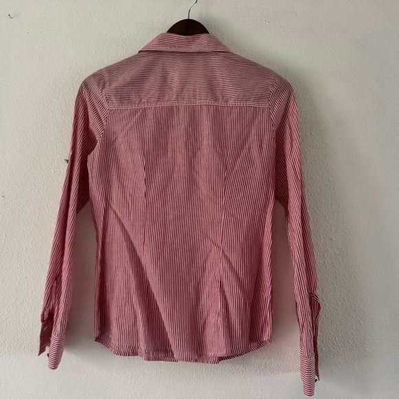 Cotton Button Poplin Collared Top Jewel Stud Gem Mixed Embellish Roll Tab Small - Picture 11 of 13